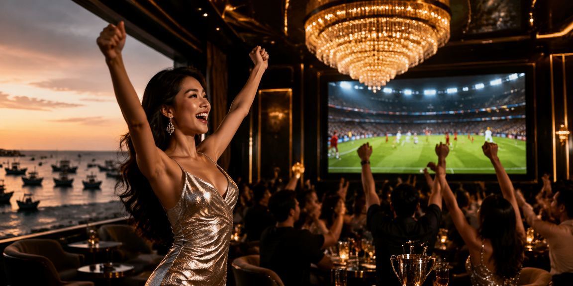 Bãi biển Mũi Né với người chơi đang sử dụng voucher now888